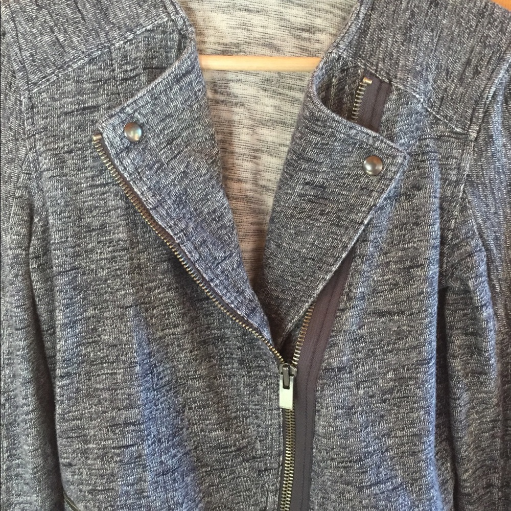 Blue Crop Sweatshirt Jacket Cross Zip Small